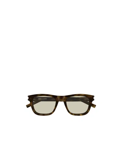 Saint Laurent Full Frame Sunglasses In Brown