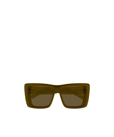 Saint Laurent Full Frame Sunglasses In Green