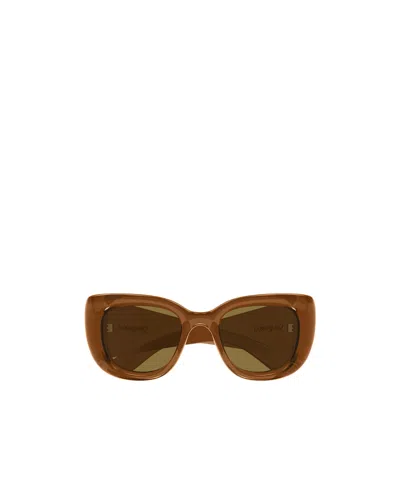 Saint Laurent Full Frame Sunglasses In Brown