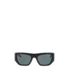 Saint Laurent '740' Rectangular Frame Sunglasses In Black