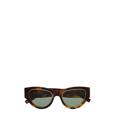 Saint Laurent Full Frame Sunglasses In Green