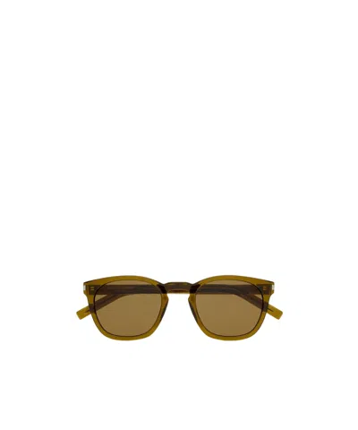 Saint Laurent Full Frame Sunglasses In Green