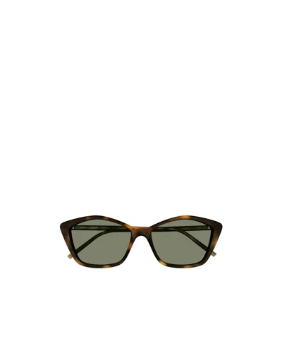 Saint Laurent Full Frame Sunglasses In Green