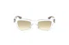 Saint Laurent Full Frame Sunglasses In Nude