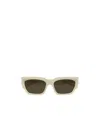 Saint Laurent Sl 826 Page Linea Corner Angle 004 Ivory Brown Sunglasses In White