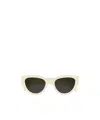 Saint Laurent Cat-eye Logo Sunglasses In White