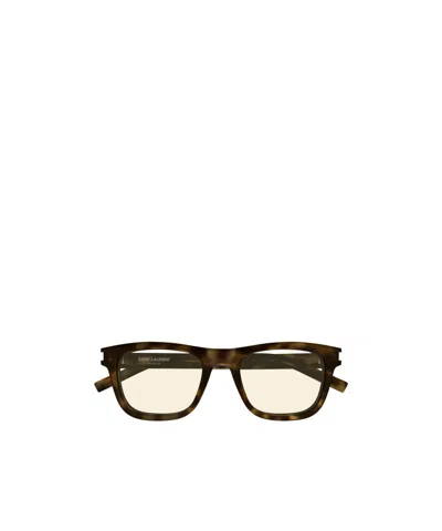 Saint Laurent Full Frame Sunglasses In Brown