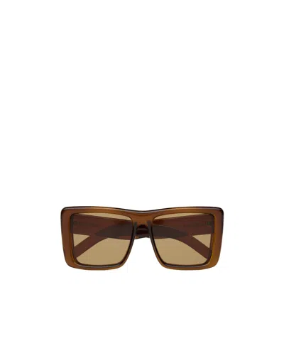 Saint Laurent Full-rim Sunglasses In Brown
