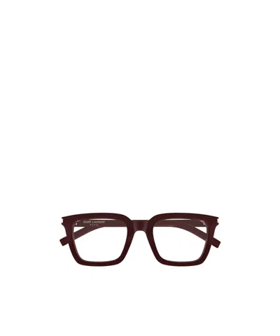 Saint Laurent Full-rimmed Glasses In Brown