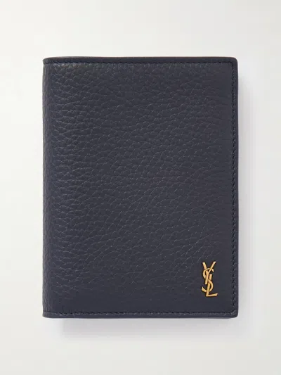 Saint Laurent Full-grain Leather Billfold Wallet In Black