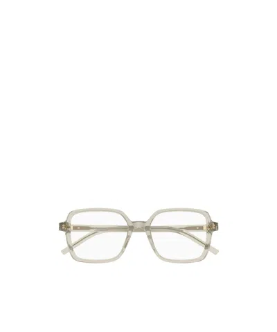 Saint Laurent Full-rimmed Glasses (with Non-prescription Lenses) In Gray