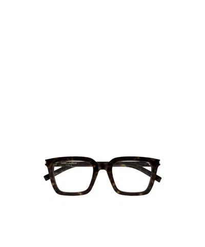 Saint Laurent Full-rimmed Glasses (with Non-prescription Lenses) In Neutral