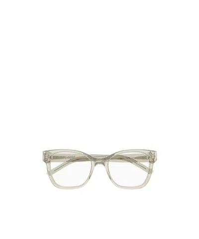 Saint Laurent Full-rimmed Glasses (with Non-prescription Lenses) In Transparent