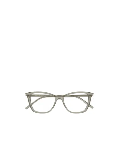 Saint Laurent Full-rimmed Plano Lenses In Gray
