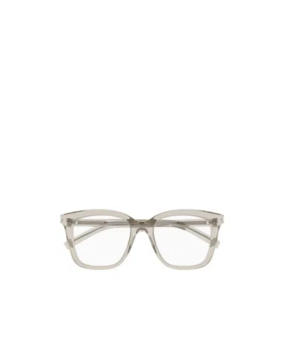 Saint Laurent Full-rimmed Plano Lenses In Orange