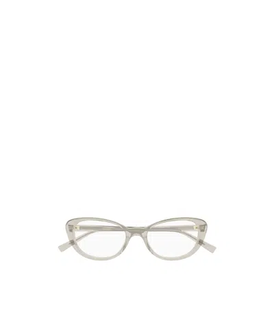 Saint Laurent Full-rimmed Plano Lenses In Gray