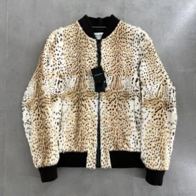 Pre-owned Saint Laurent Fur Teddy Jacket In Small And Medium In Beige