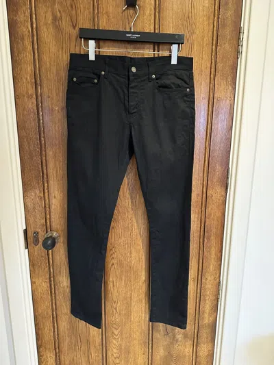 Pre-owned Saint Laurent Fw14  Black Skinny D02 Jeans Hedi Slimane