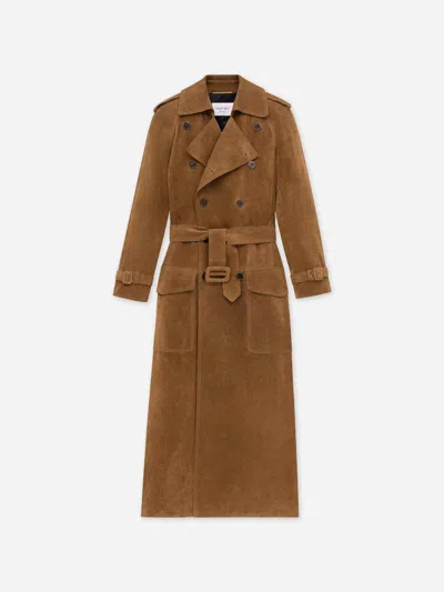 Saint Laurent Gabardine Ante Belt In Brown