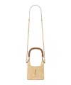 Saint Laurent Gaby Bucket Bag In Raffia In Brown