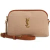 Saint Laurent Gaby Cassandre Logo Canvas Crossbody Pouch