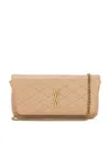Saint Laurent Gaby Chain Bag In Dark Toffee