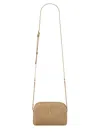 Saint Laurent Gaby Zippered Clutch Bag With Quilted Design In Sand