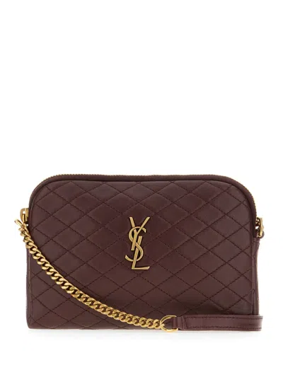 Saint Laurent Gaby Cross Body Bag In Brown