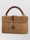 Saint Laurent Gaby Handbag With Wicker Top Handle