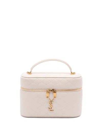 Saint Laurent `gaby` Large Vanity Bag In Sand