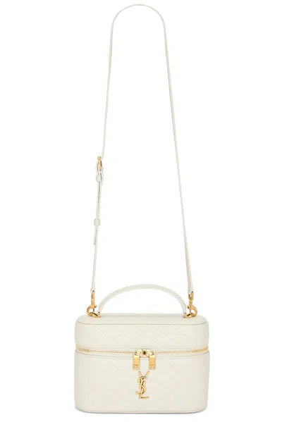 Saint Laurent Gaby Large Vanity Bag In Sand