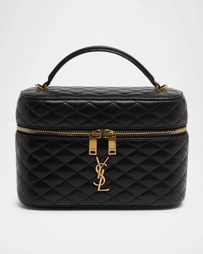 SAINT LAURENT GABY LARGE YSL VANITY BAG IN QUILTED LEATHER
