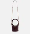 Saint Laurent Gaby Top Handle Bucket Bag In Burgundy