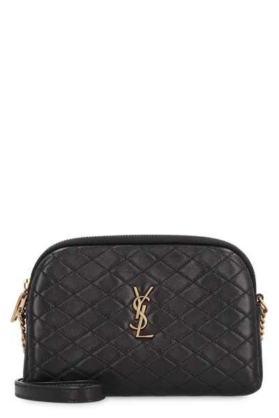 Saint Laurent Gaby Leather Camera Bag In Black