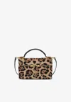 Saint Laurent Gaby Leopard Print Pony Leather Vanity Bag In Animal Print