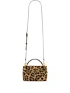Saint Laurent Pony Skin Leopard Print Shoulder Bag In Brown
