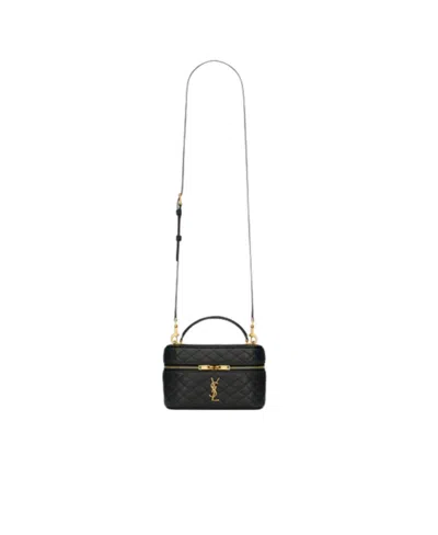 Saint Laurent Gaby Logo Shoulder Bag In Black
