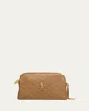 Saint Laurent Gaby Mini Ysl Crossbody Bag In Quilted Leather In Brown