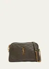 Saint Laurent Gaby Mini Ysl Crossbody Bag In Quilted Leather In Light Musk
