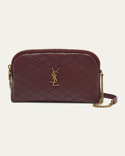 SAINT LAURENT GABY MINI YSL CROSSBODY BAG IN QUILTED LEATHER