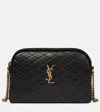 Saint Laurent Gaby Small Leather Clutch In Noir