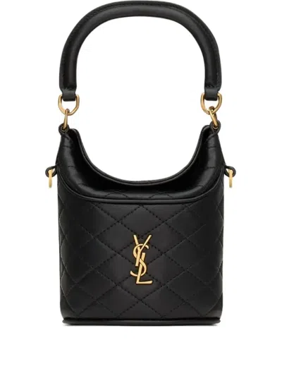 Saint Laurent Gaby Quilted Mini Bag In Brown