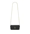 Saint Laurent Gaby Quilted Phone Holder In Black