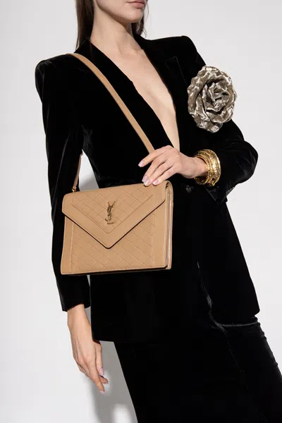 Saint Laurent ‘gaby' Shoulder Bag In Beige