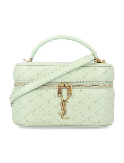 Saint Laurent Gaby Vanity Bag In Green