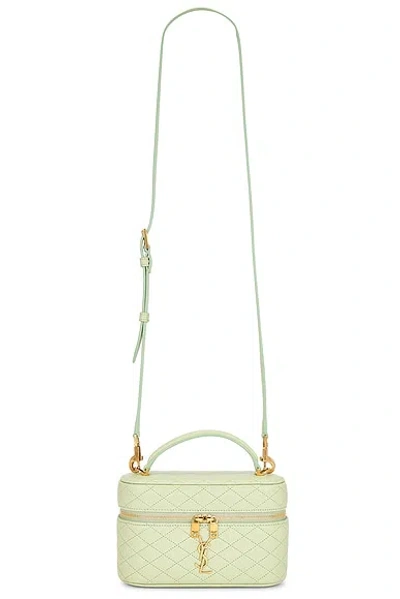 Saint Laurent Gaby Vanity Bag In Green