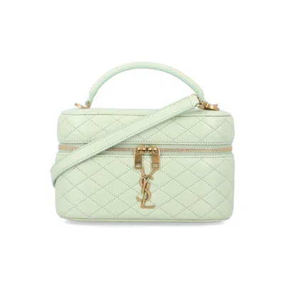 Saint Laurent Gaby Vanity Bag In Green