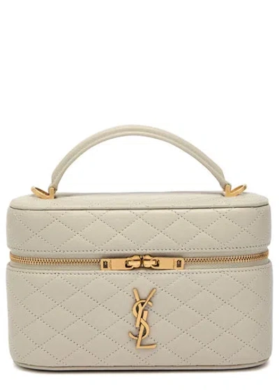 Saint Laurent Gaby Vanity Leather Cross-body Bag In White