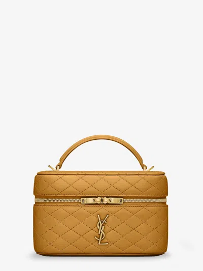 Saint Laurent Gaby Vanity Leather Crossbody Bag In Yellow