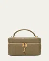 Saint Laurent Gaby Vanity Quilted Leather Bag In Green